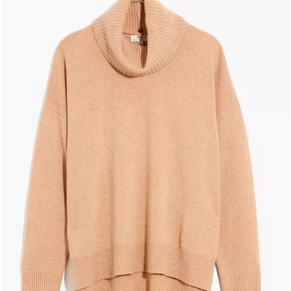 Madewell Re)sourced Cashmere Convertible Turtleneck Sweater NWT